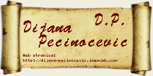 Dijana Pečinoćević vizit kartica